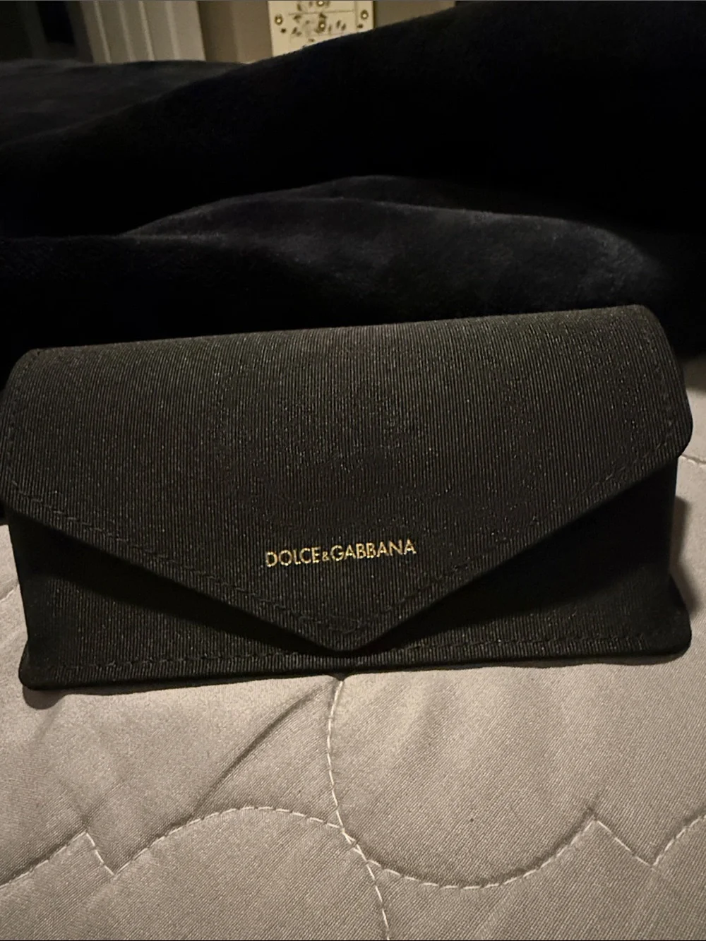 Dolce & Gabbana Black Fabric Glasses Sunglasses Case